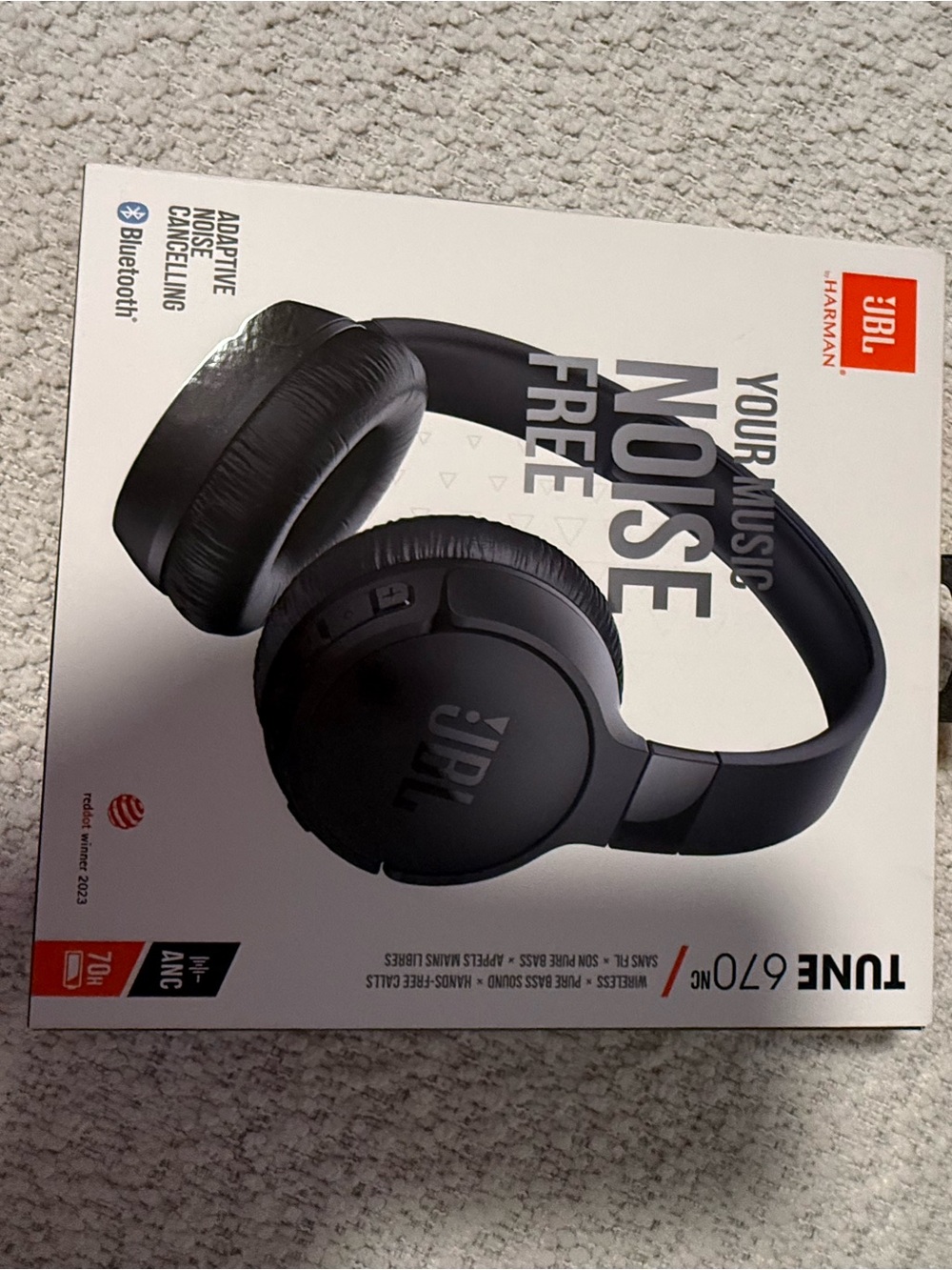 JBL Over-Ear Wireless Headphones — Black